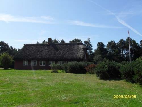 Le tipiche case danesi con il tetto di paglia