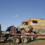 camper sul camion per Ulaanbatar